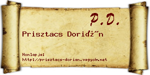 Prisztacs Dorián névjegykártya